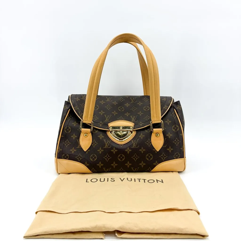 Louis Vuitton Monogram Beverly MM Brown Beige Canvas Very good - Back View