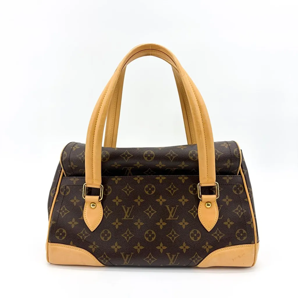 Louis Vuitton Monogram Beverly MM Brown Beige Canvas Very good - Inside View
