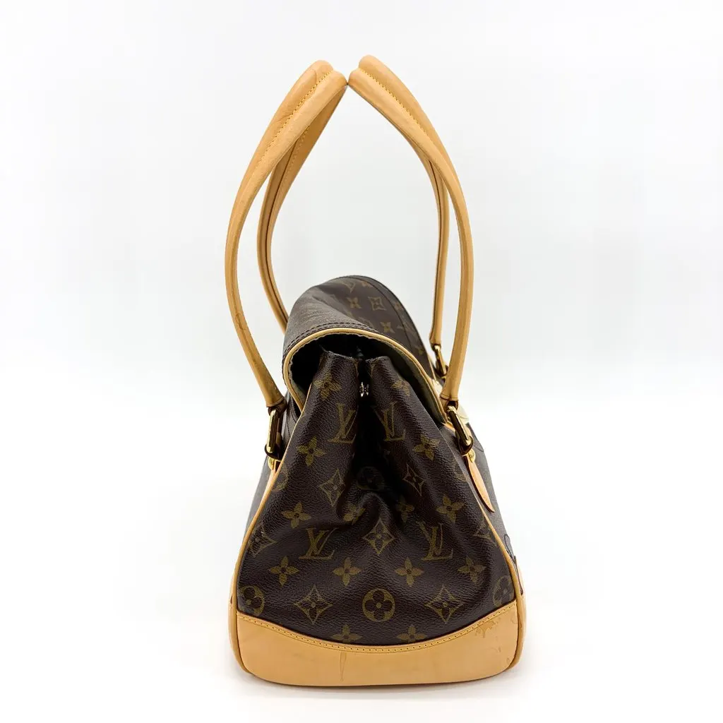 Louis Vuitton Monogram Beverly MM Brown Beige Canvas Very good - Model View