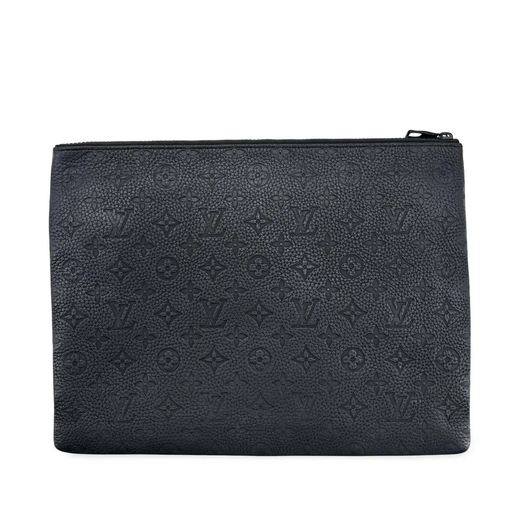 Louis Vuitton Monogram Shadow Pochette Discovery Black Black Leather Very good - Front View