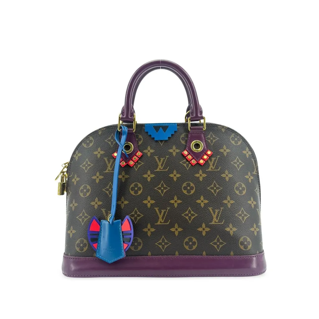 Louis Vuitton Monogram Kabuki Alma PM Blue Canvas Very good - Front View