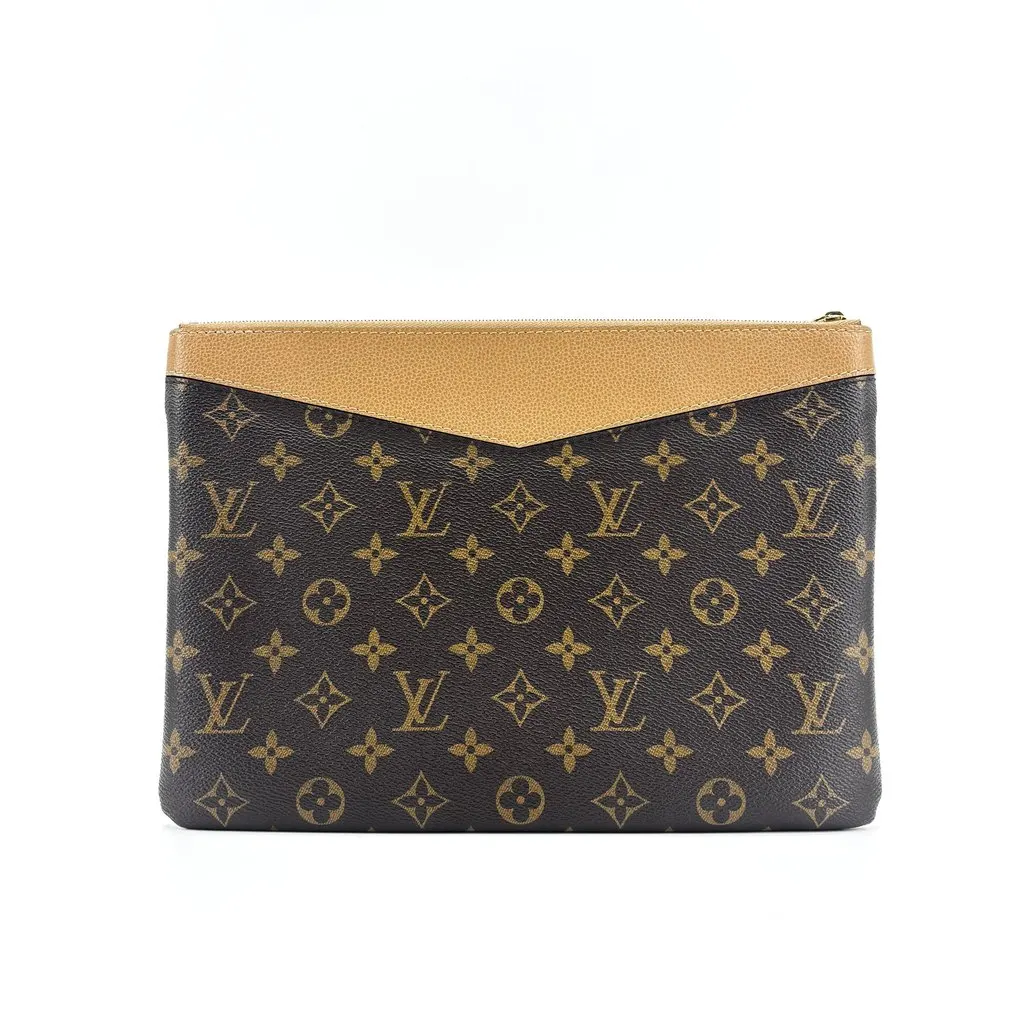 Louis Vuitton Monogram Daily Pouch Sesame Beige Canvas Very good - Inside View