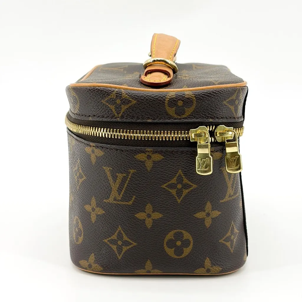 Louis Vuitton Monogram Nice Mini Beauty Case Brown Beige Canvas Very good - Model View
