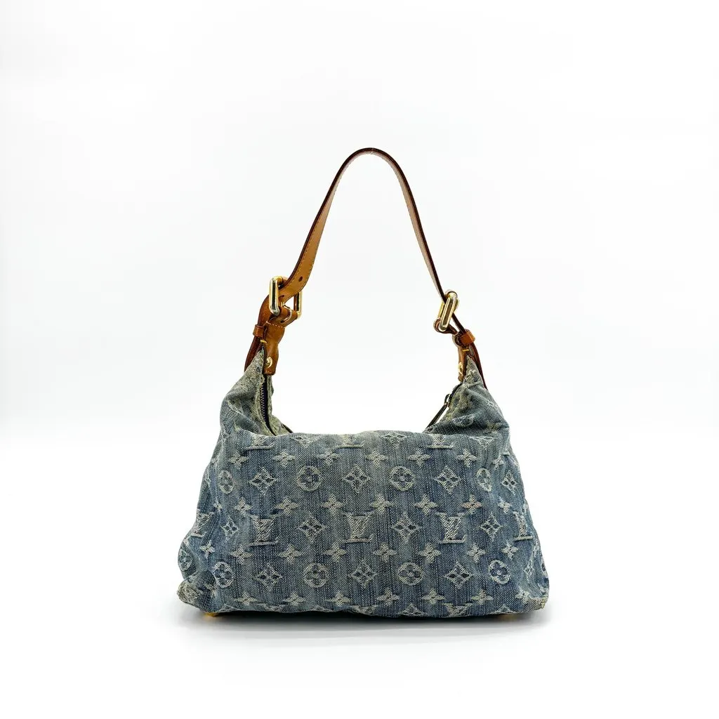 Louis Vuitton Monogram Denim Baggy PM Blue Blue Denim Fair - Back View