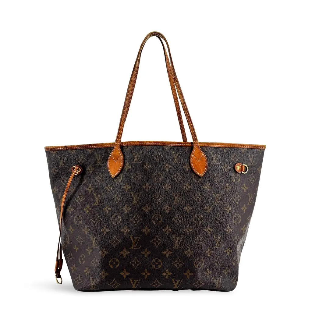 Louis Vuitton Neverfull MM Monogram Brown Brown Canvas Good - Front View