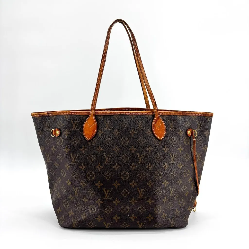 Louis Vuitton Neverfull MM Monogram Brown Brown Canvas Good - Back View