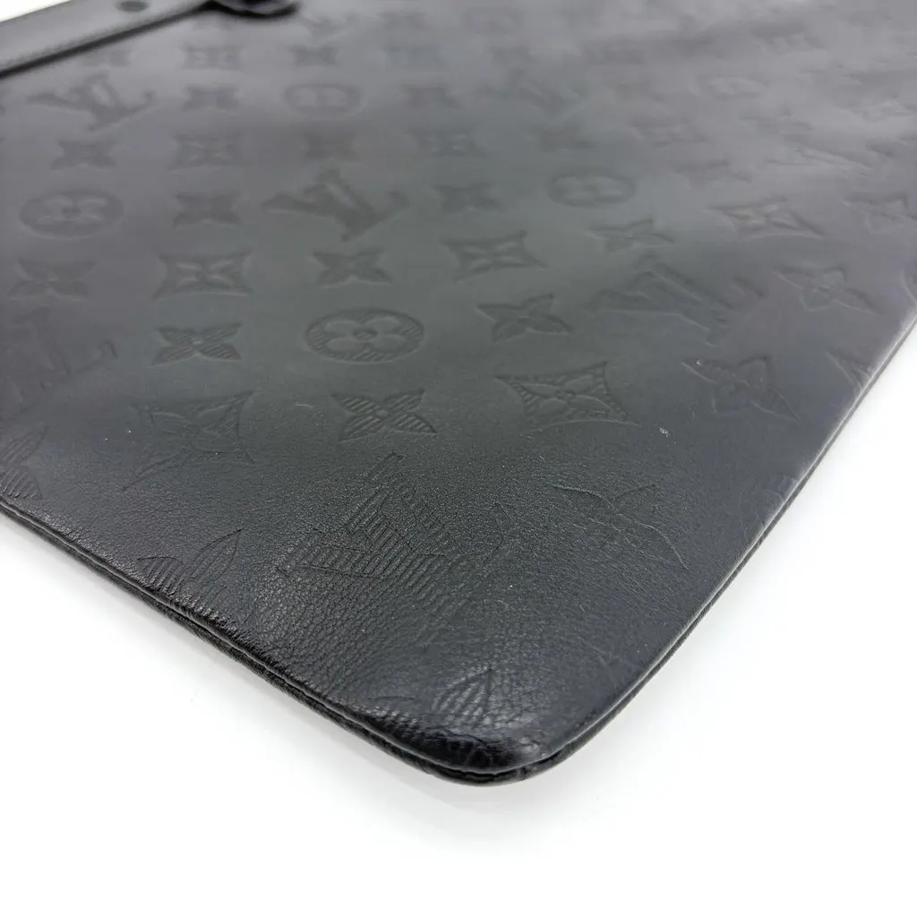 Louis Vuitton Monogram Shadow Pochette A4 Black Black Leather Good - Box View