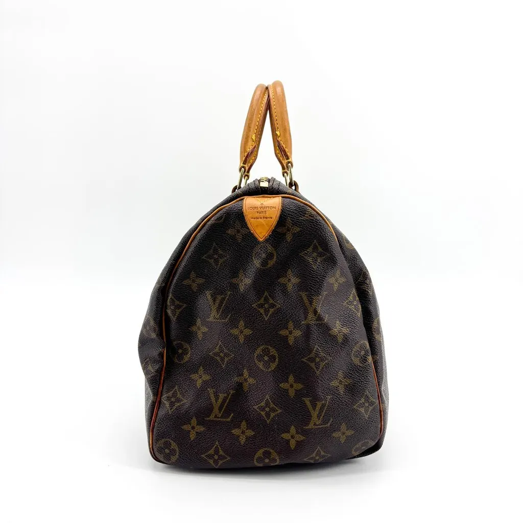 Louis Vuitton Monogram Speedy 35 Brown Canvas Good - Inside View