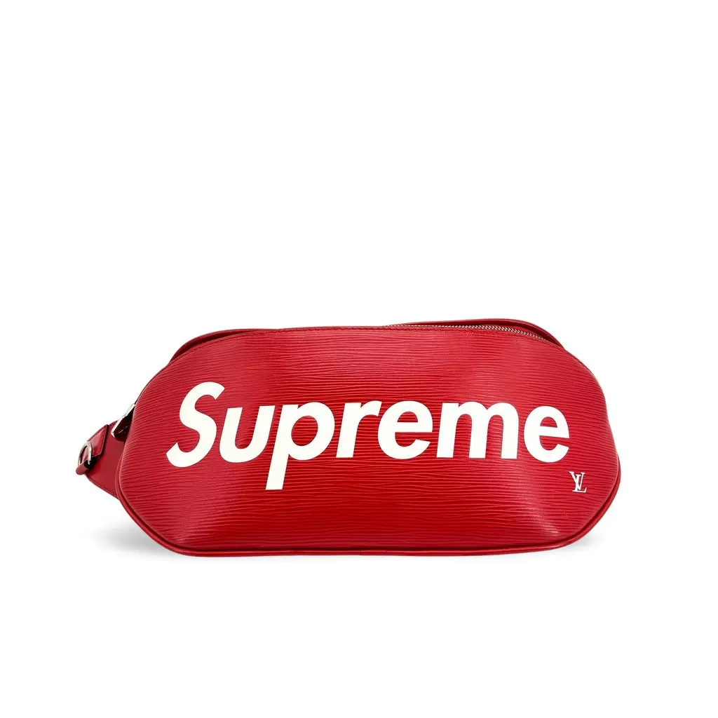 Louis Vuitton x Supreme Epi Bumbag Red Red Leather Good - Front View