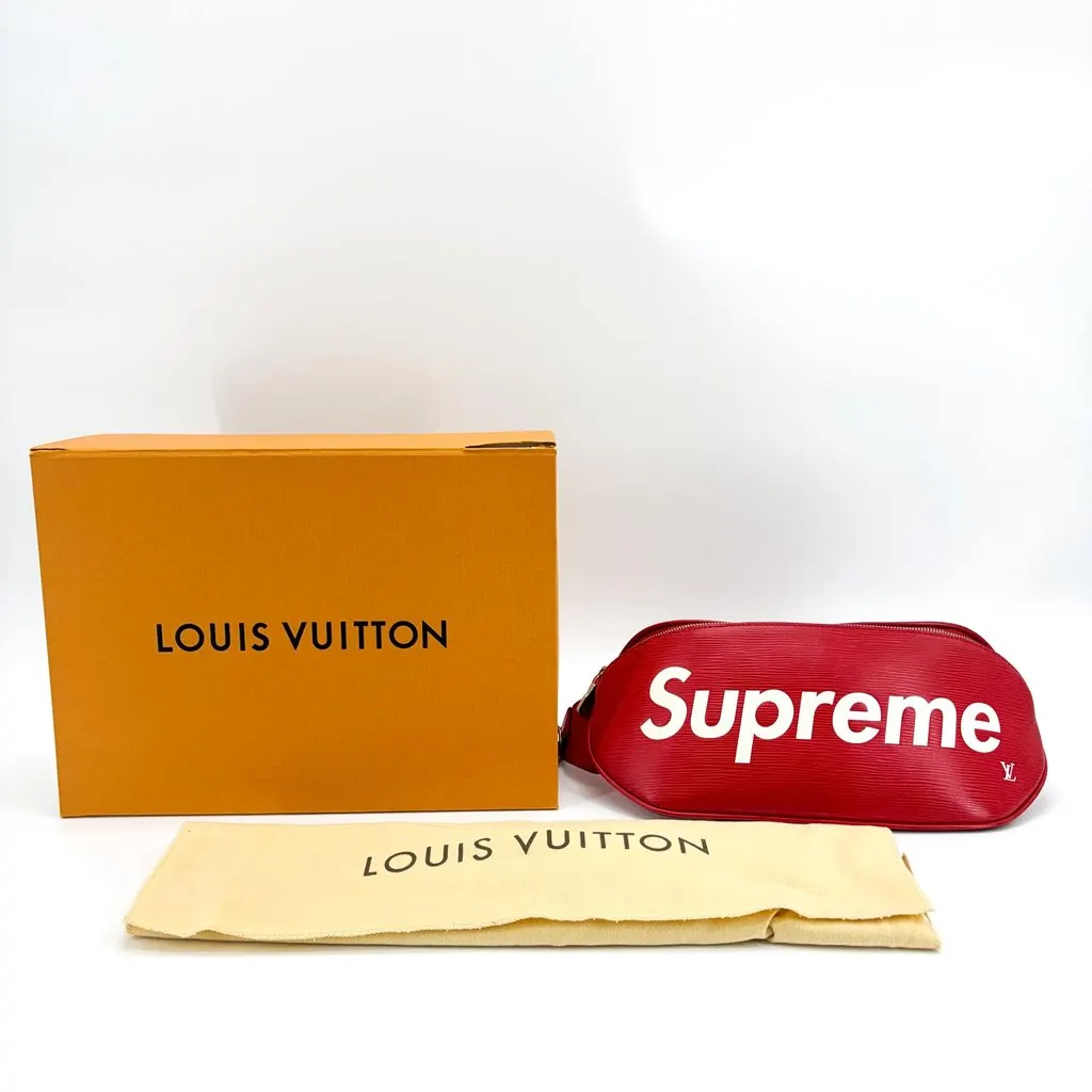 Louis Vuitton x Supreme Epi Bumbag Red Red Leather Good - Back View