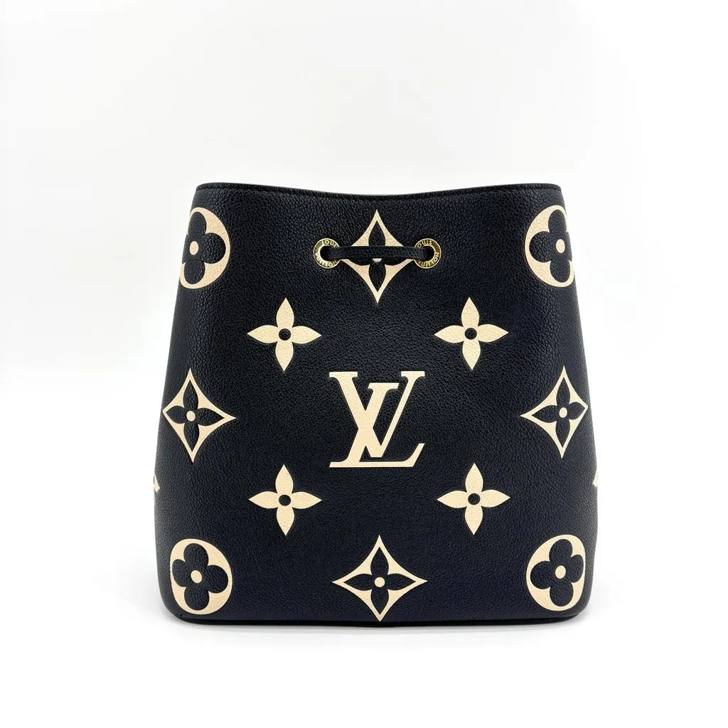 Louis Vuitton NeoNoe MM Monogram Empreinte Black Beige Beige Leather Very good - Inside View