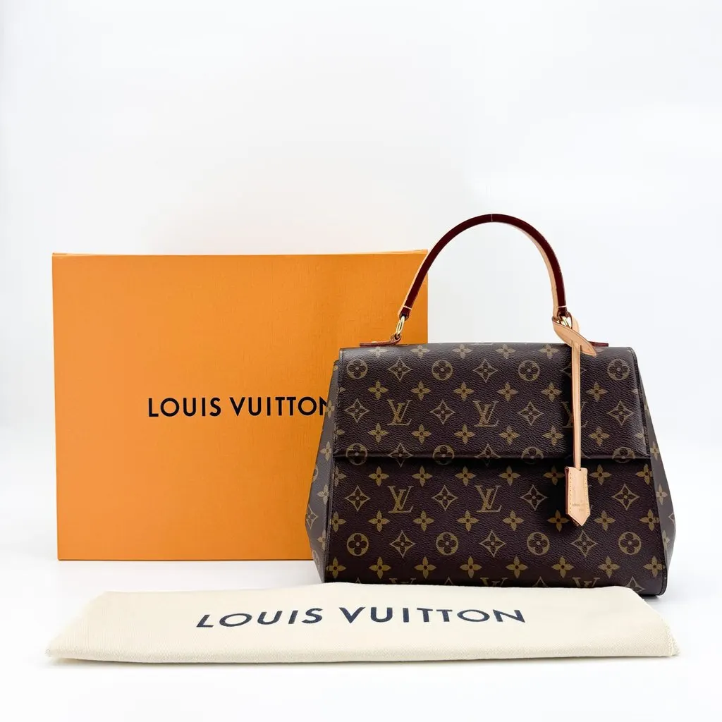 Louis Vuitton Cluny MM Monogram Beige Canvas Very good - Back View