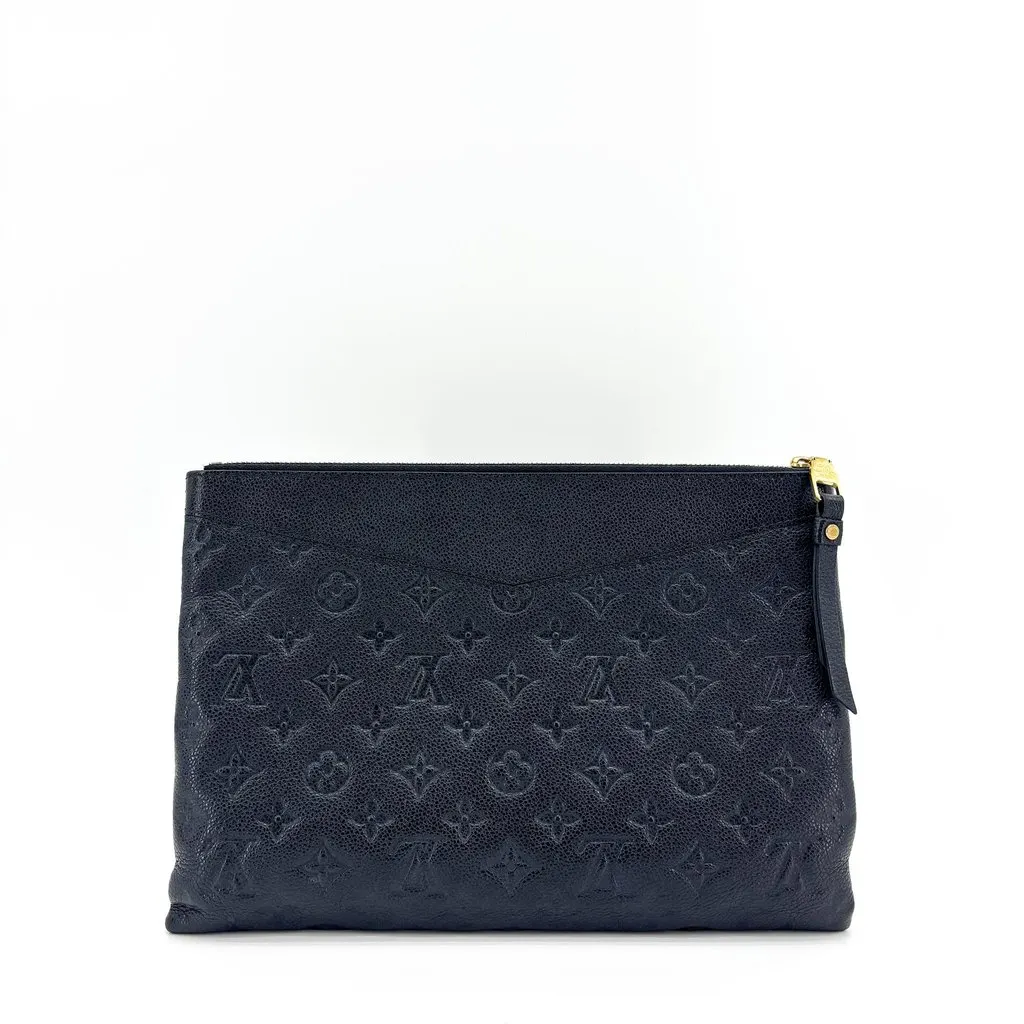Louis Vuitton Monogram Empreinte Daily Pouch Marine Rouge Navy Leather Good - Back View