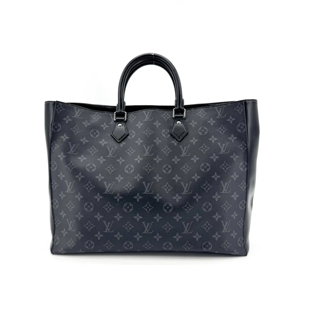 Louis Vuitton Grand Sac Monogram Eclipse Black Canvas Good - Inside View