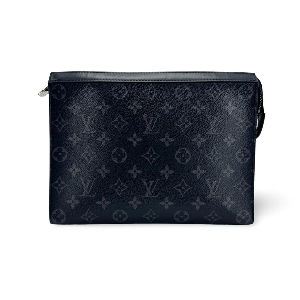 Louis Vuitton Pochette Voyage MM Monogram Eclipse Black Canvas Very good - Front View