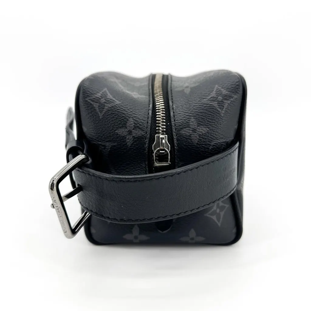 Louis Vuitton Monogram Eclipse Toiletry Pouch PM Black Canvas Good - Model View