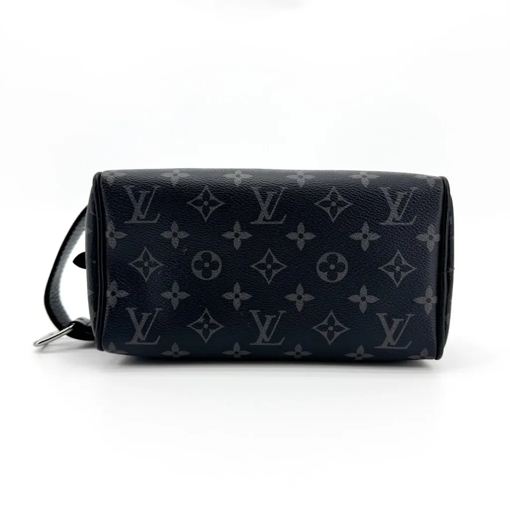 Louis Vuitton Monogram Eclipse Toiletry Pouch PM Black Canvas Good - Box View