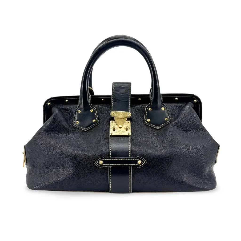 Louis Vuitton Suhali L'Ingenieux PM Black Gold Hardware Black Leather Good - Front View