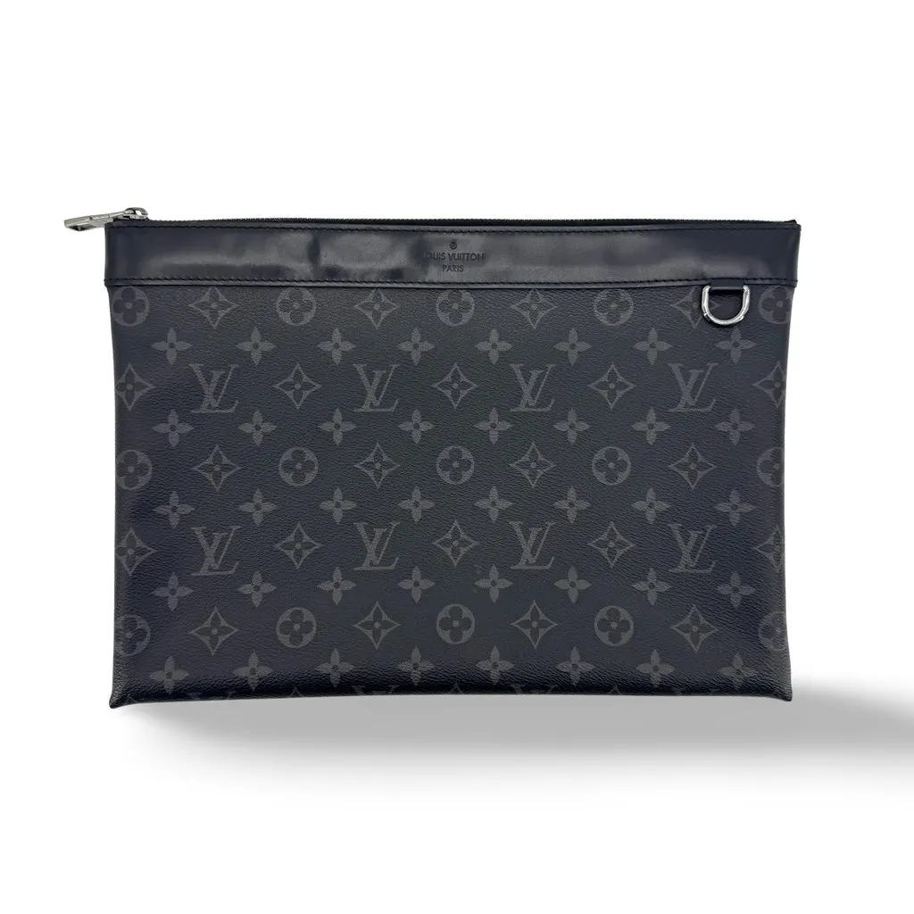 Louis Vuitton Monogram Eclipse Pochette Discovery Black Canvas Very good - Front View