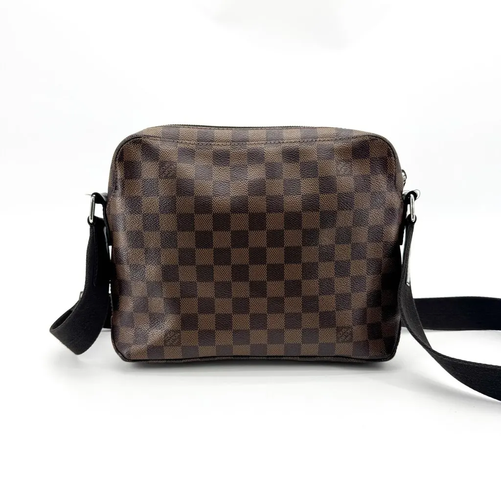 Louis Vuitton Damier Ebene Olav PM Brown Canvas Good - Back View