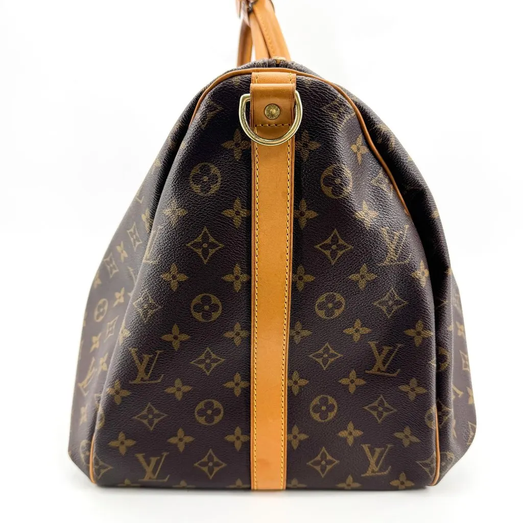 Louis Vuitton Monogram Keepall 50 Beige Canvas Good - Model View