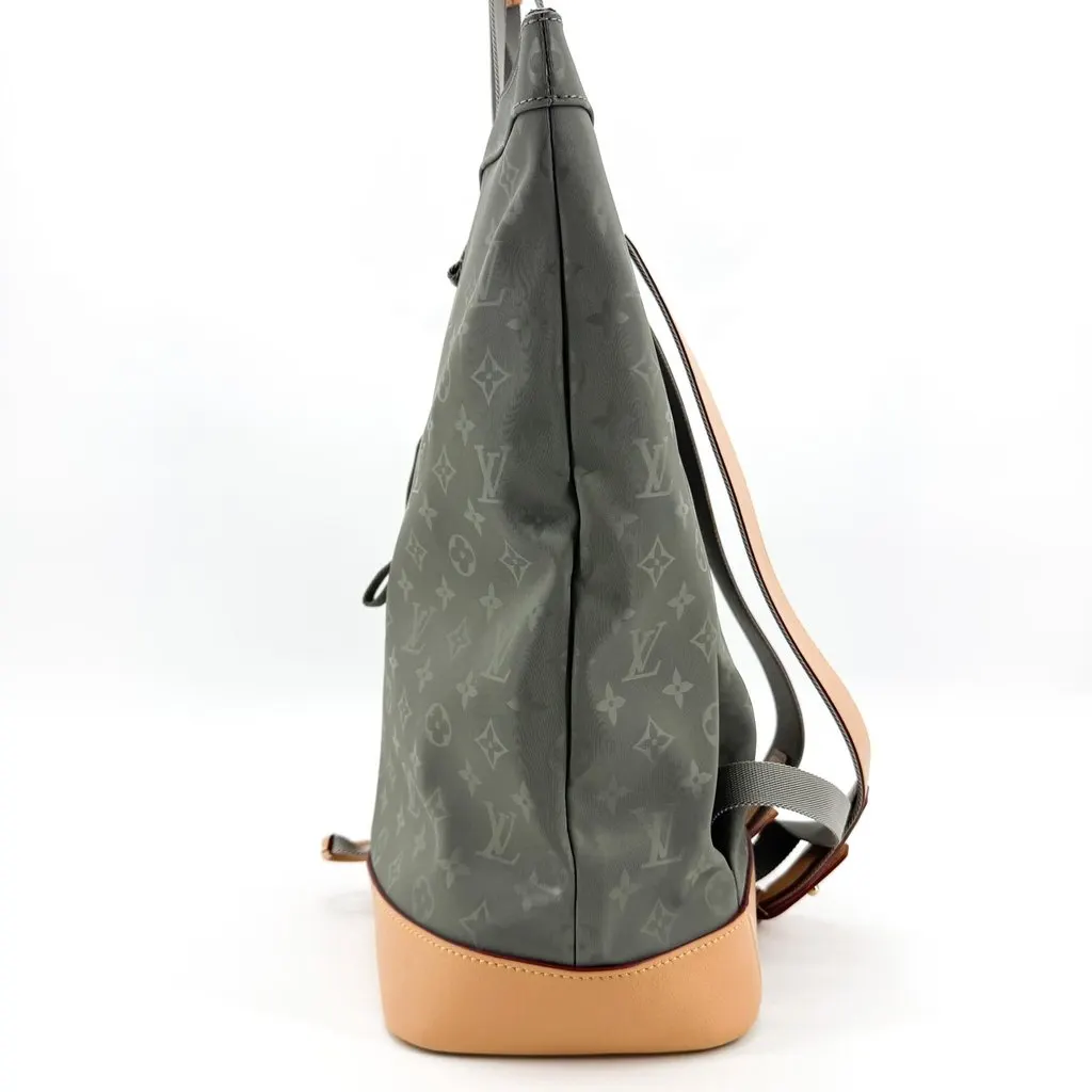 Louis Vuitton Monogram Light Pack Grey Brown Polyamide Good - Model View
