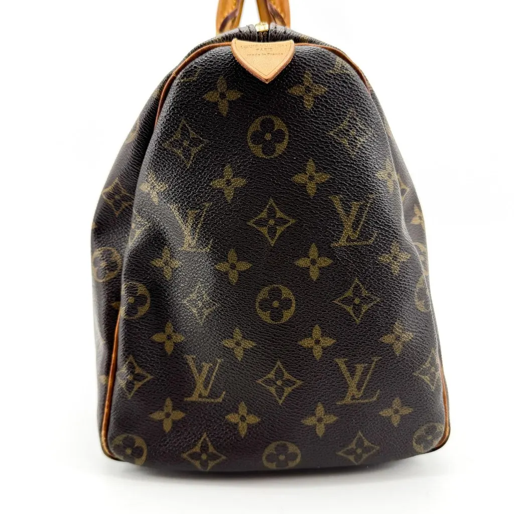 Louis Vuitton Monogram Speedy 35 Brown Canvas Good - Inside View