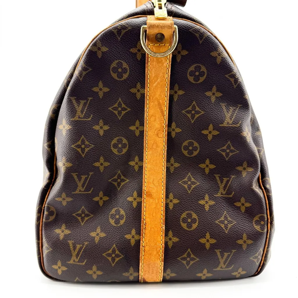 Louis Vuitton Keepall 50 Monogram Beige Canvas Fair - Model View
