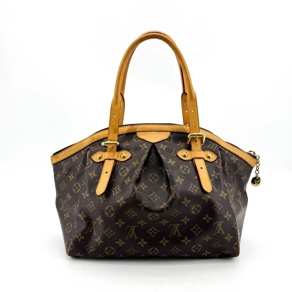 Louis Vuitton Monogram Tivoli GM Shoulder Bag Beige Canvas Good - Back View
