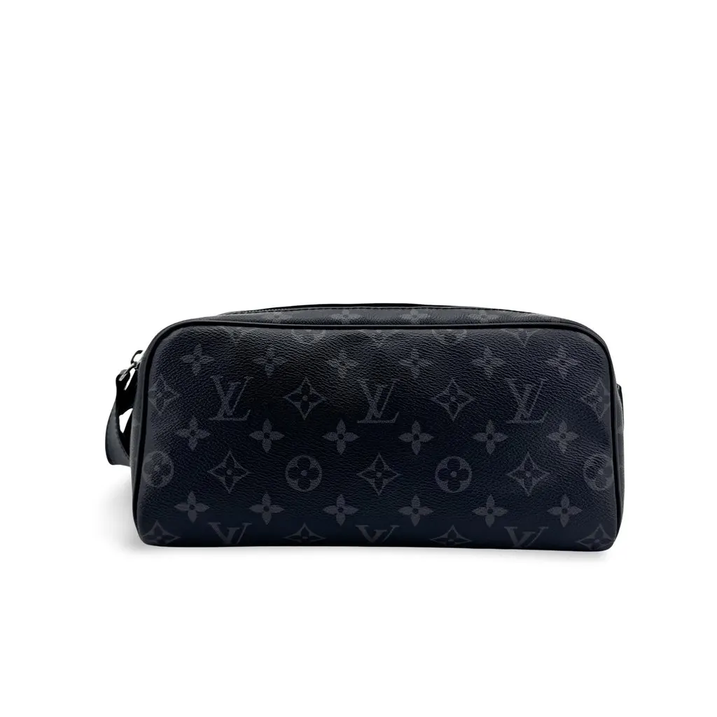 Louis Vuitton Monogram Eclipse Toiletry Pouch GM Black Black Canvas Very good - Front View