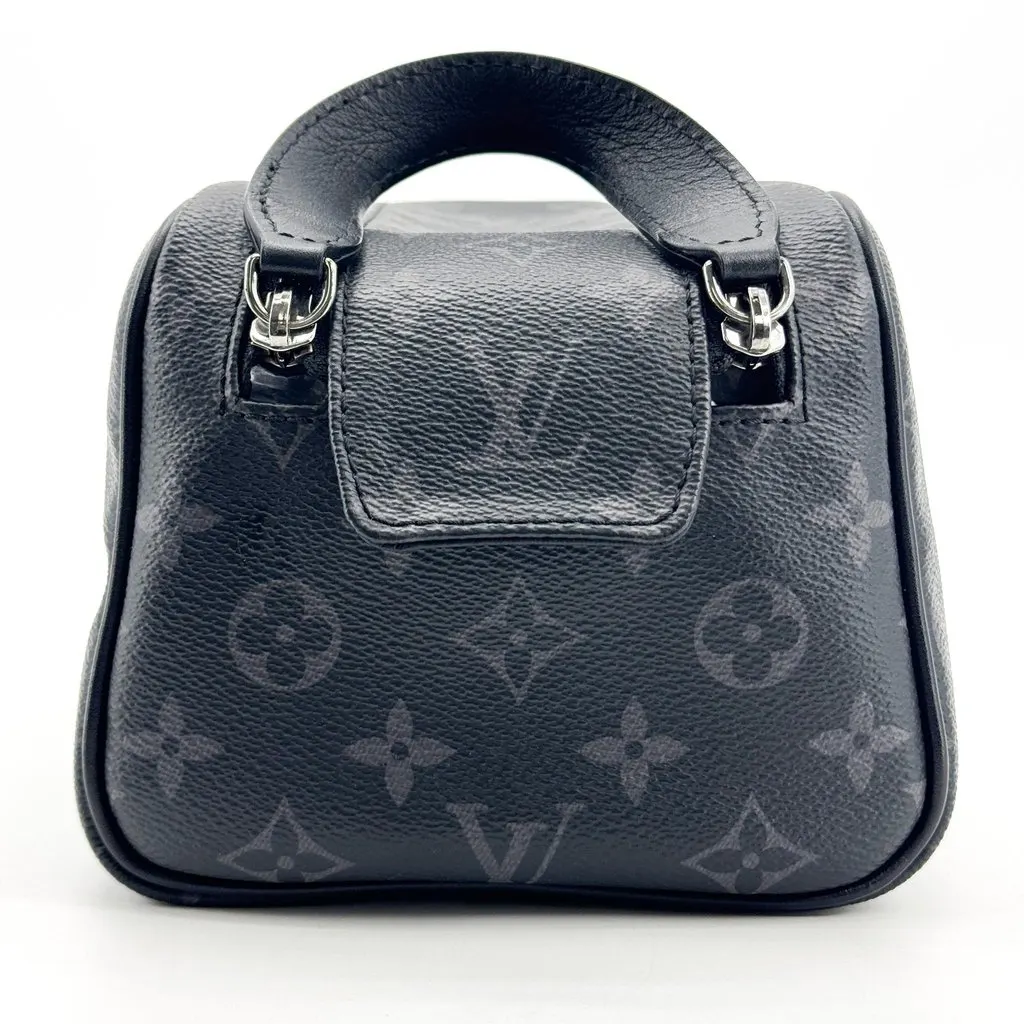 Louis Vuitton Monogram Eclipse Toiletry Pouch GM Black Black Canvas Very good - Model View