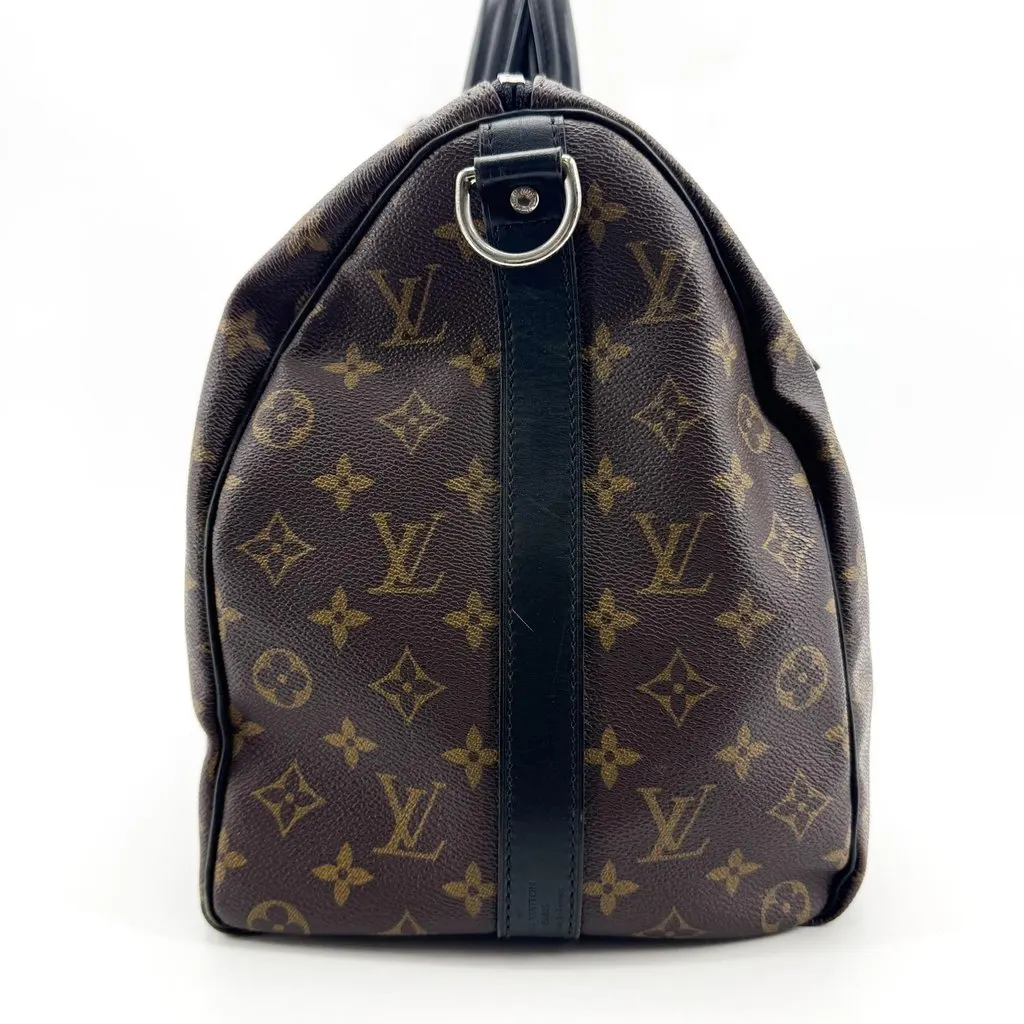 Louis Vuitton Keepall Bandouliere 45 Macassar Monogram Black Canvas Very good - Inside View