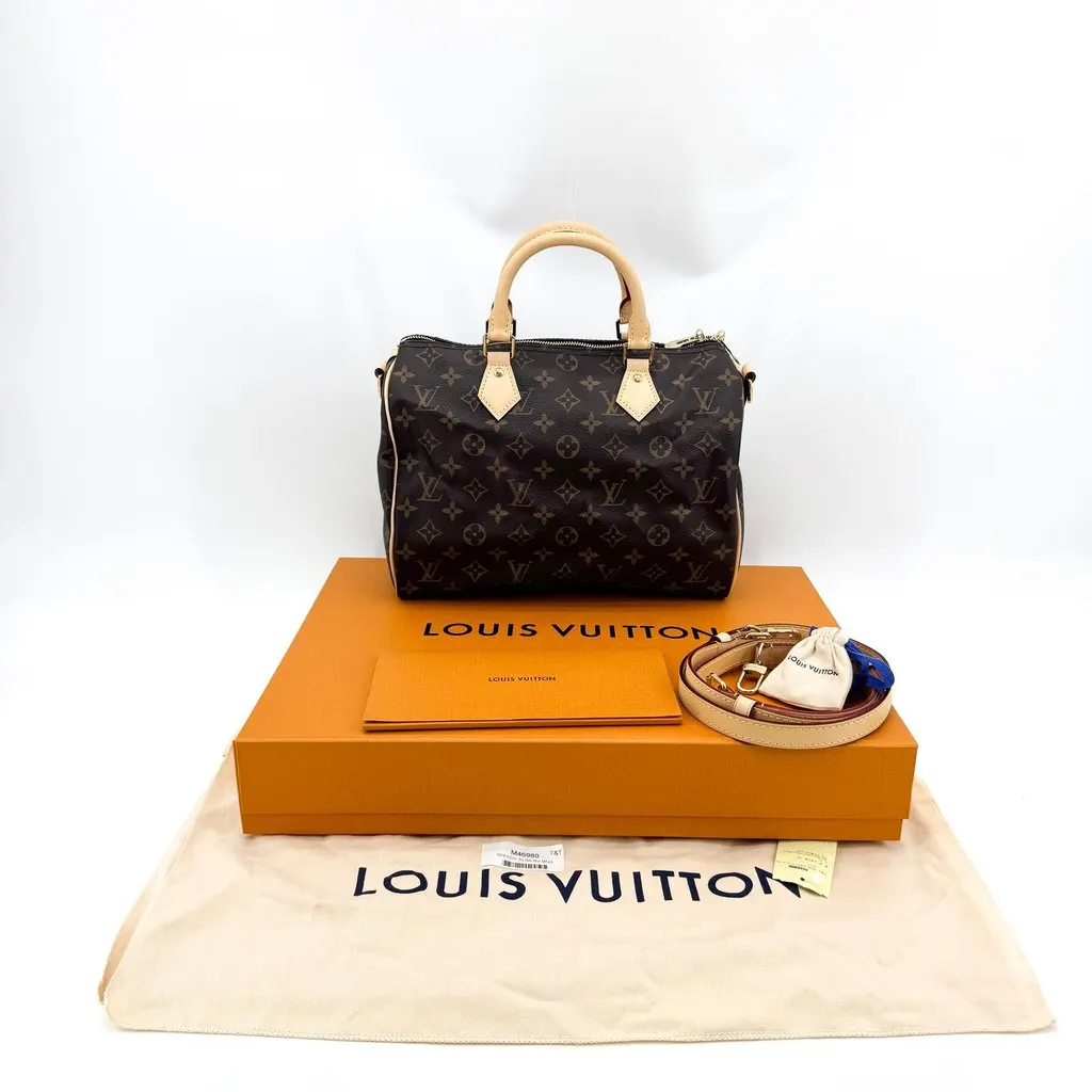 Louis Vuitton Monogram Speedy 30 Beige Canvas Very good - Back View