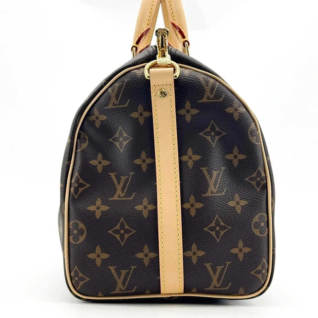 Louis Vuitton Monogram Speedy 30 Beige Canvas Very good - Model View
