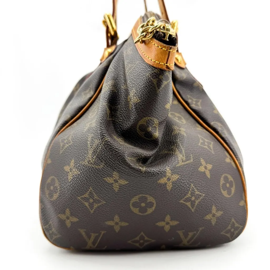 Louis Vuitton Monogram Tivoli GM Shoulder Bag Beige Canvas Good - Model View