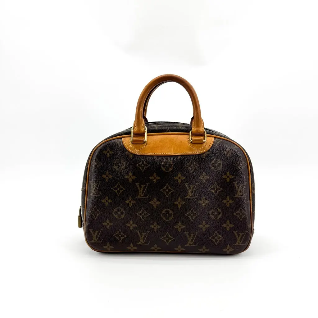 Louis Vuitton Monogram Trouville Handbag Beige Canvas Good - Inside View