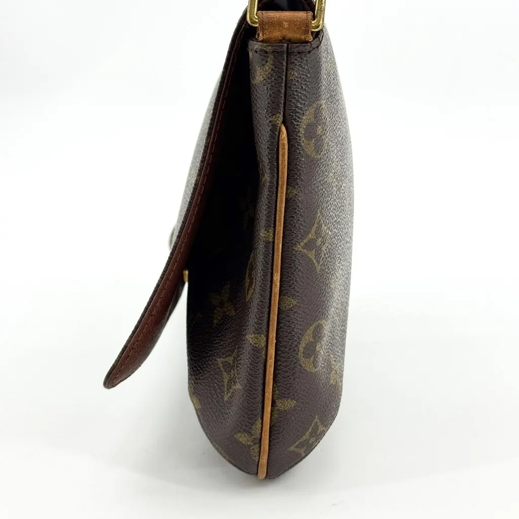 Louis Vuitton Monogram Musette Tango Shoulder Bag Brown Canvas Good - Model View