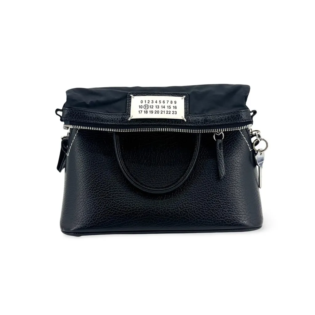 Maison Margiela 5AC Micro Bag Black Black Leather Good - Front View