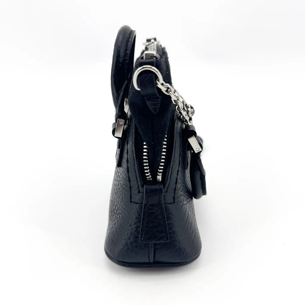 Maison Margiela 5AC Baby Micro Charm Bag Black Black Leather Good - Model View
