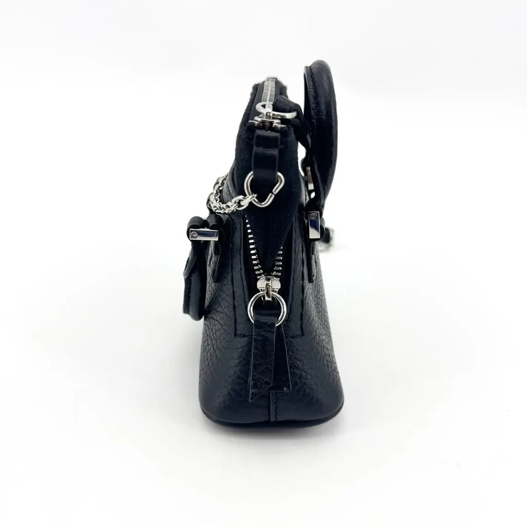 Maison Margiela 5AC Baby Micro Charm Bag Black Black Leather Good - Box View