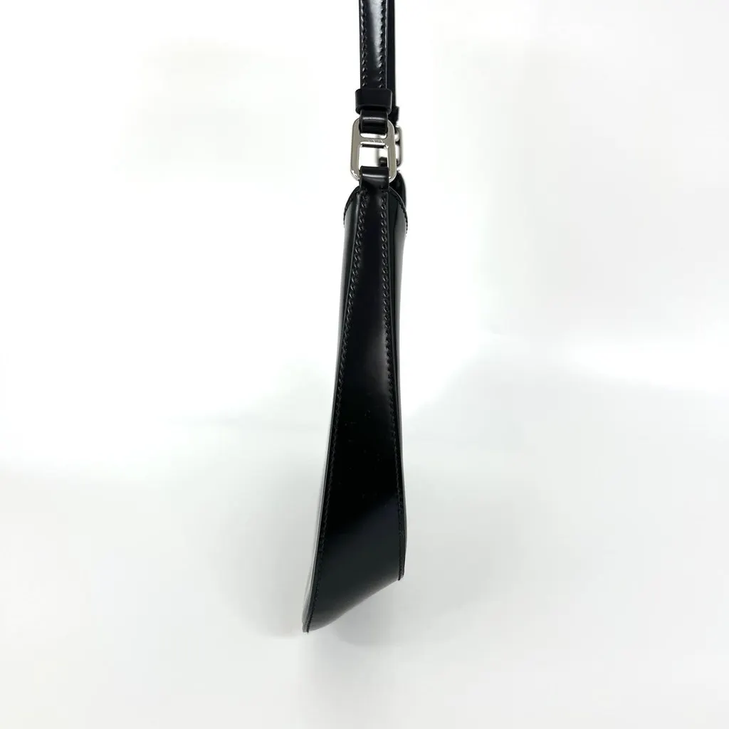 Prada Cleo Brushed Leather Shoulder Bag Black Black Leather Very good - Box View