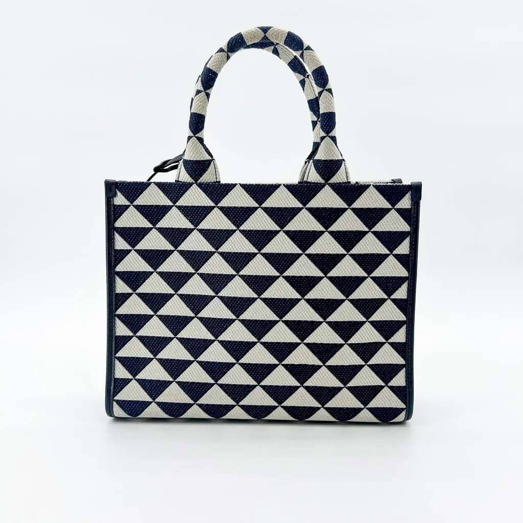 Prada Symbol embroidered fabric tote bag MultiColor Leather Very good - Inside View