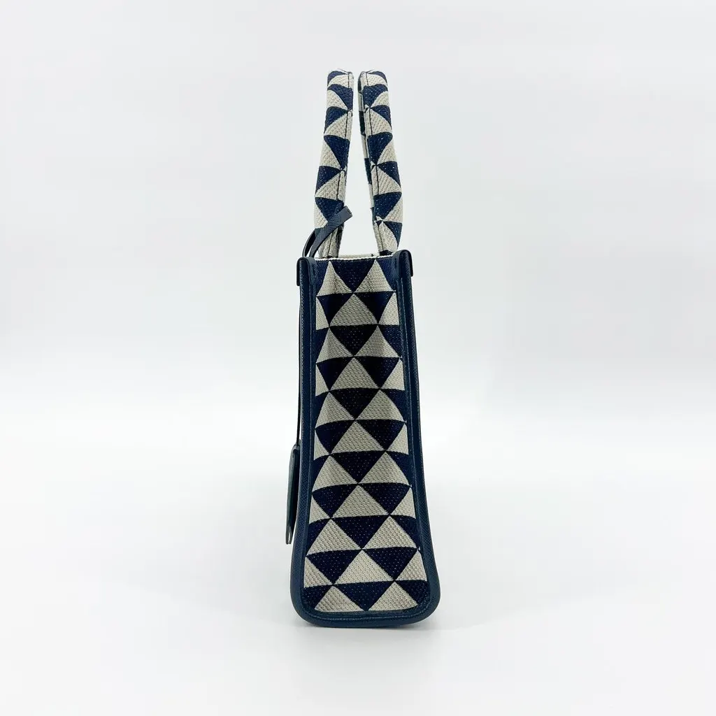Prada Symbol embroidered fabric tote bag MultiColor Leather Very good - Box View