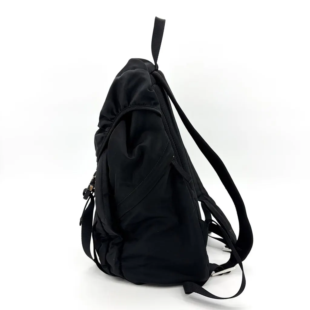 Prada Re-Nylon Backpack Medium Black Black Polyamide Good - Inside View