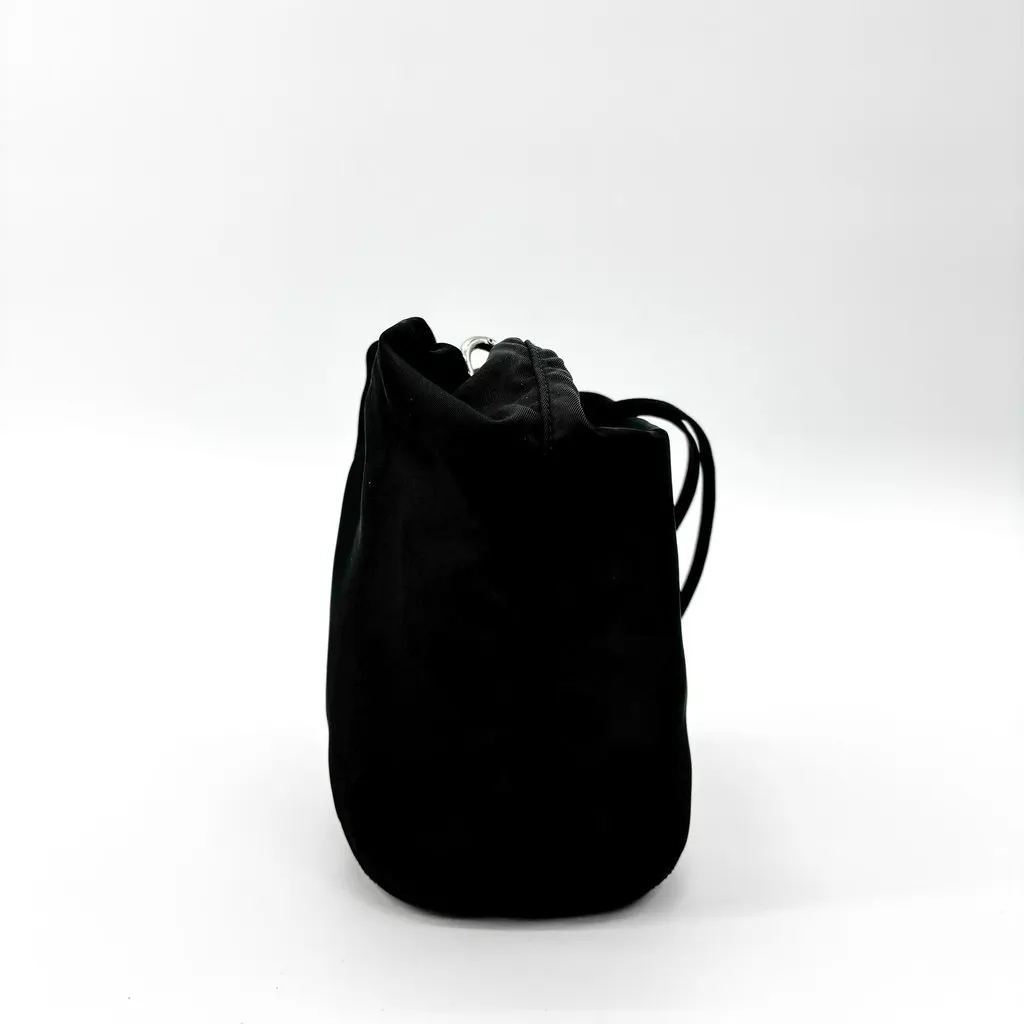 Prada Re-Nylon Bucket Pouch Black Black Polyamide Good - Box View