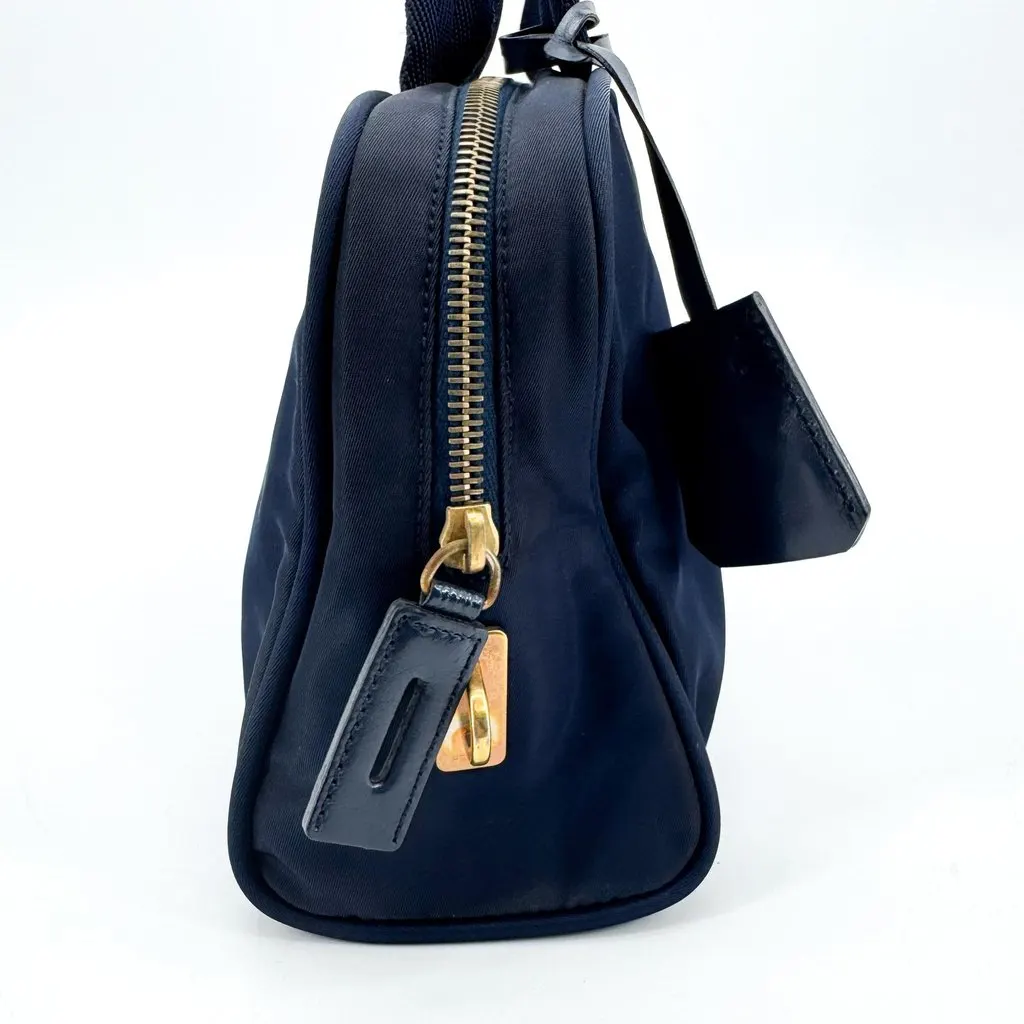 Prada Tessuto Nylon Shoulder Bag Navy Navy Polyamide Fair - Model View