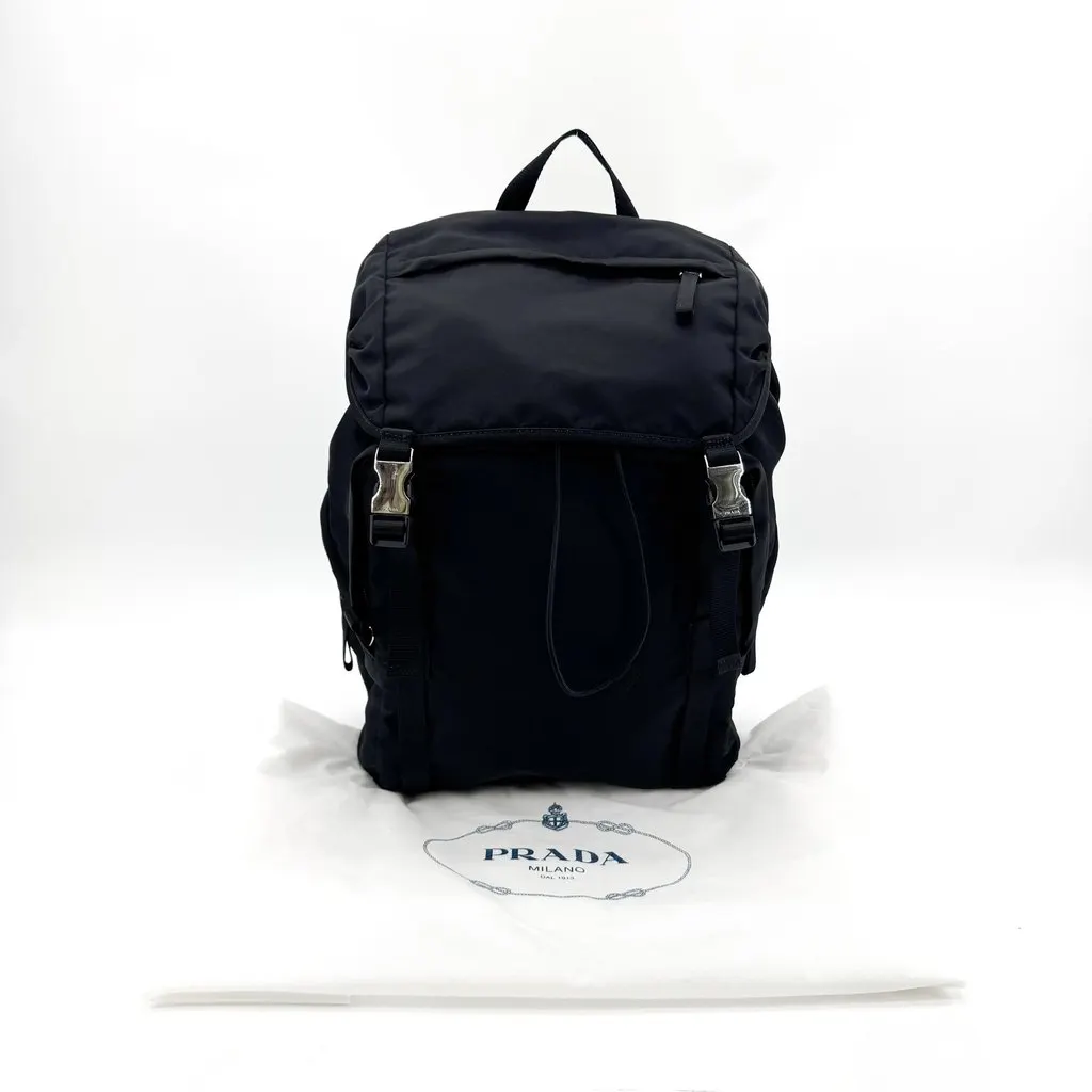 Prada Re-Nylon Backpack Black Black Polyamide Very good - Back View