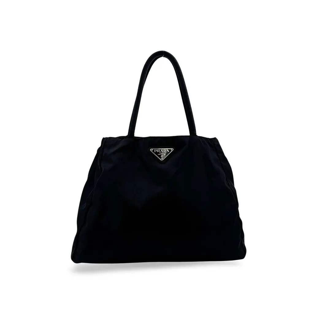 Prada Tessuto Nylon Shoulder Bag Black