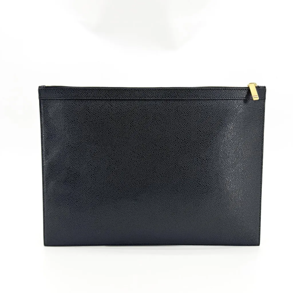 Thom Browne Pebble Grain Medium Document Holder Navy Navy Leather Very good - Inside View