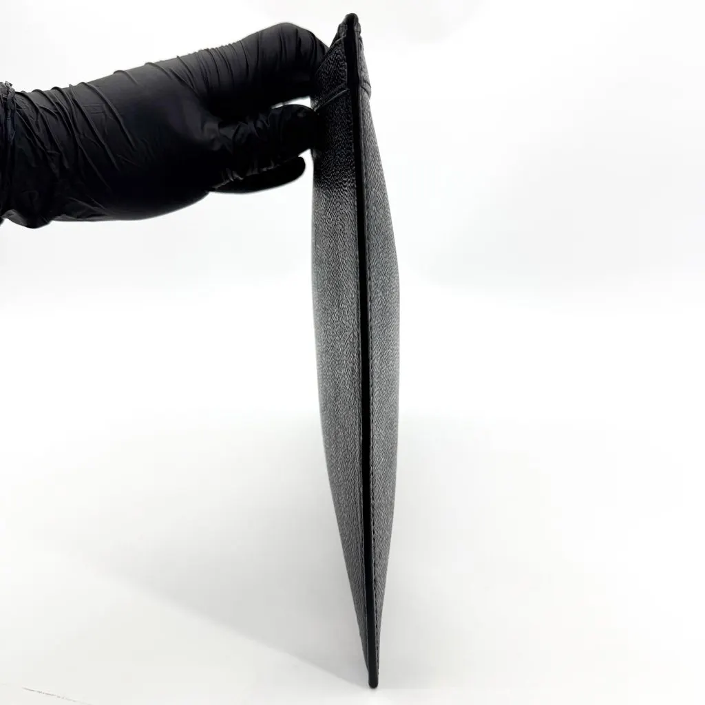 Thom Browne Pebbled Leather Medium Document Holder Black Gold Hardware Black Leather Good - Box View